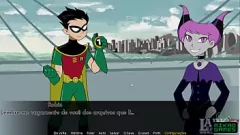 Abspielen Cartoon-Parodie auf die Teen Titans: Epischer Helden-Sexkampf mit Raven, Starfire und Jinx!